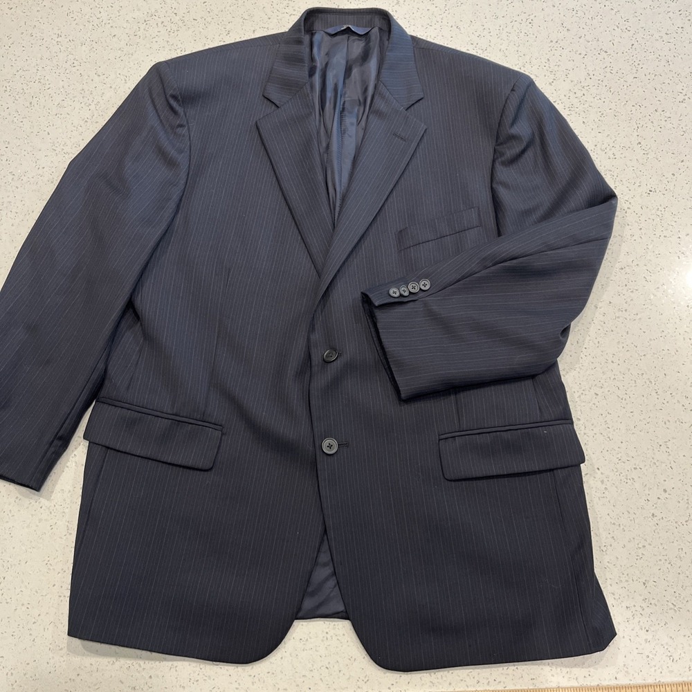 Brooks Brothers 346 Blazer 46R Adult Blue Madison Fit Striped Suit Jacket Mens